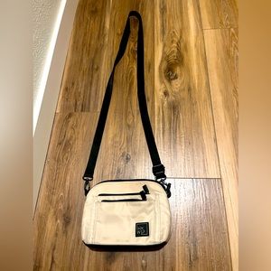 Ihkwip Beige Canvas Organizational Crossbody bag
